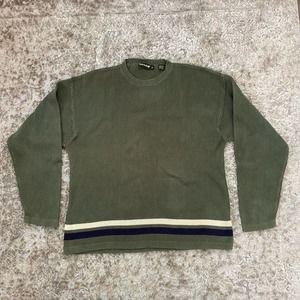 Timberland 100% Cotton Green Knit Sweater Size XL